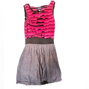 6/6X Pink ruffle dress